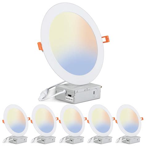 living room light junction box|6 Pack 8 Inch LED Recessed Lighting with Junction Box Ultra .